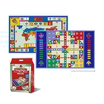 Flying Chess Carpet — Családi belső tábla játék kétfunkciós; Anyag: Műanyag; Csomagolás: Színes doboz; Alkalmas 61 év felettieknek