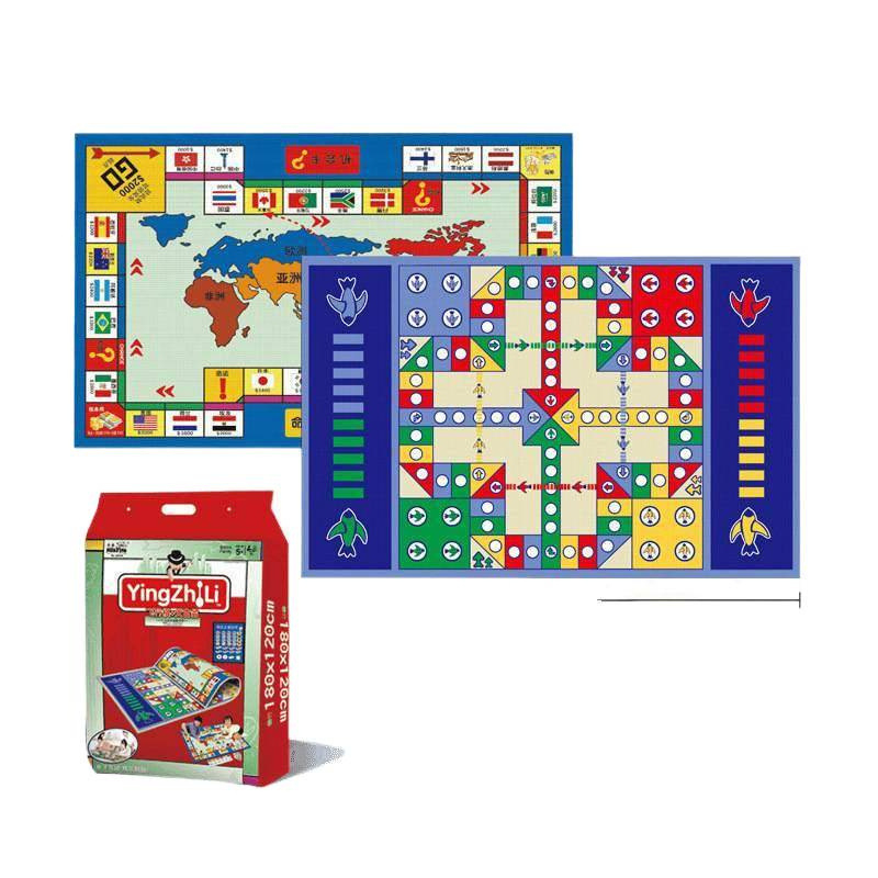 Flying Chess Carpet — Családi belső tábla játék kétfunkciós; Anyag: Műanyag; Csomagolás: Színes doboz; Alkalmas 61 év felettieknek