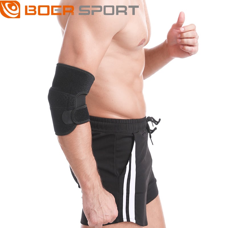 Légáteresztő Lycra könyökvédő, állítható, minden sporthoz