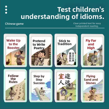 Oktatási kétfős idiom Mahjong játék gyerekeknek — interaktív családi társasjáték, műanyag, korosztály 7–14