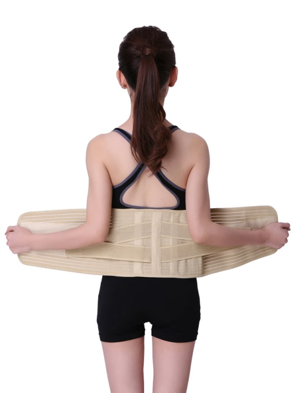 Felnőtt deréktáji védőöv lélegző hálóval és acéllemezzel – poliészter, kosárlabdázáshoz