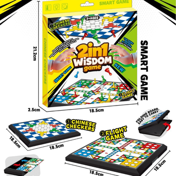 Két játékos számára készített multifunkcionális asztali játék – puzzle, szellemi fejlesztés, kéz- és agyi aktivitás, tic-tac-toe kártyák