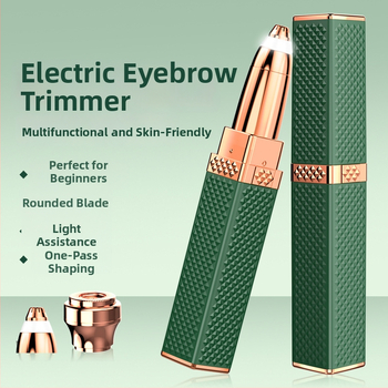 XIBODUN Elektrický zastrihávač obočia, ABS telo, USB napájaný, domáce použitie