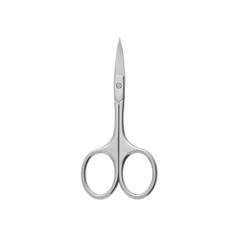 Rozsdamentes acél szemöldök- és orrszőr olló készlet — szemöldökolló hegyes végű, orrszőr olló kerek végű