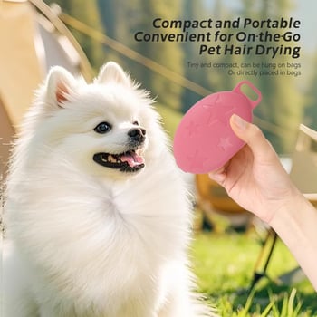 Állatszőr eltávolító kefe - műanyag, kerek fésű, hosszú szőrű macskáknak, Nothing