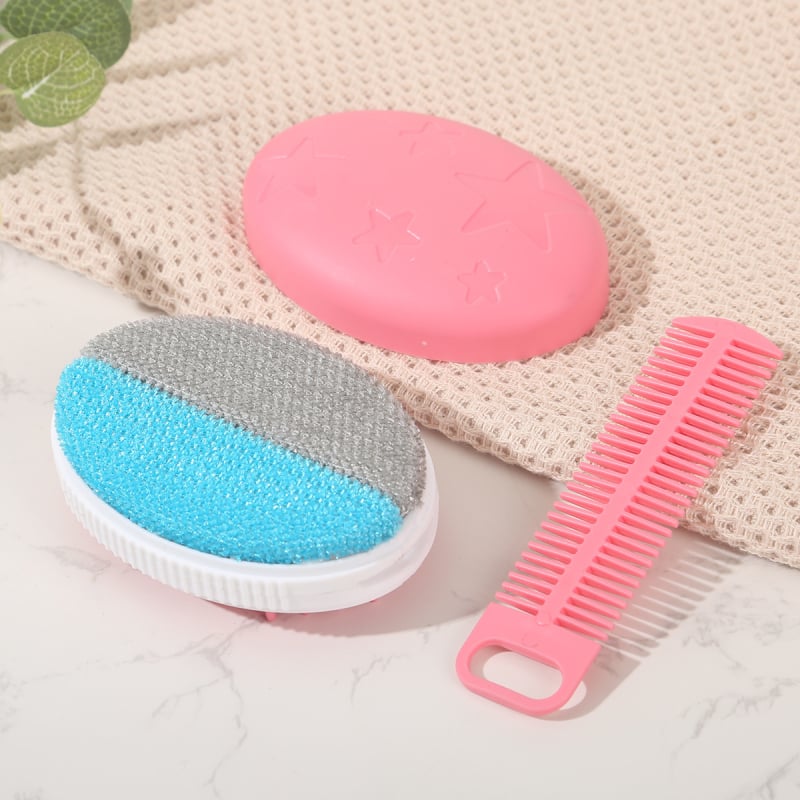 Állatszőr eltávolító kefe - műanyag, kerek fésű, hosszú szőrű macskáknak, Nothing