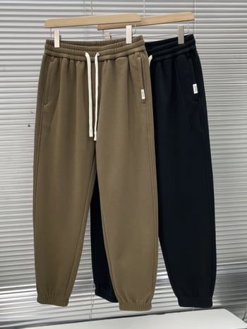 Férfi mindennapi egyenes nadrág, középmagas derekú, vast pamut, mikroelasztikus, tavasz–ősz