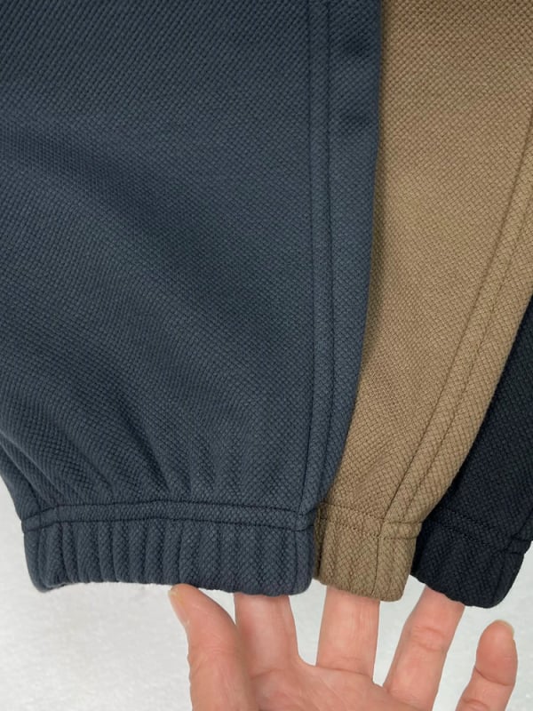 Férfi mindennapi egyenes nadrág, középmagas derekú, vast pamut, mikroelasztikus, tavasz–ősz