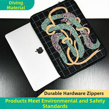 Minghai vnútorná kapsa na notebook – Diving Material, nepremokavý, priedušný, odolný voči opotrebeniu, uzáver na zips