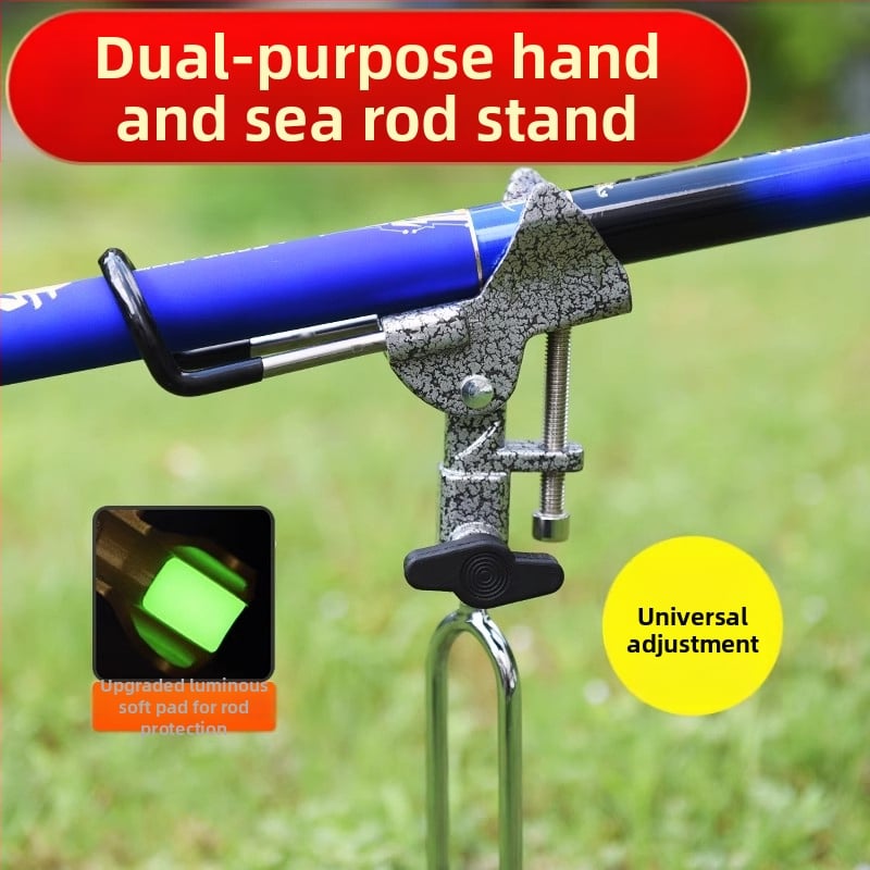 Rozsdamentes acélból készült tengeri horgászbot-tartó állvány — földre szerelhető, nem forog, nem hajtogatható, nagyobb zsákmányokhoz