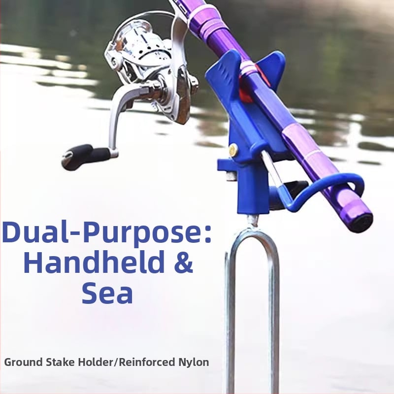Rozsdamentes acélból készült tengeri horgászbot-tartó állvány — földre szerelhető, nem forog, nem hajtogatható, nagyobb zsákmányokhoz