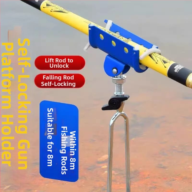 Rozsdamentes acélból készült tengeri horgászbot-tartó állvány — földre szerelhető, nem forog, nem hajtogatható, nagyobb zsákmányokhoz