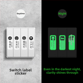 Štítok na vypínač – indikátor nočného osvetlenia, moderný minimalistický dizajn, model CX-XIUGUAN-57766, vhodné pre spálňu, študovňu, vonkajšie priestory, jedáleň, kúpeľňu, vstup, balkón