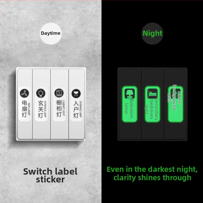 Štítok na vypínač – indikátor nočného osvetlenia, moderný minimalistický dizajn, model CX-XIUGUAN-57766, vhodné pre spálňu, študovňu, vonkajšie priestory, jedáleň, kúpeľňu, vstup, balkón