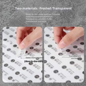 Svetelná etiketa prepínača – ozdobná nástenná nálepka s ochranným krytom, moderný minimalistický štýl