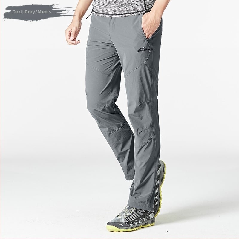 Kényelmes nadrág Gore-Tex anyagból, magas derekú, egyenes szárú, koreai stílus