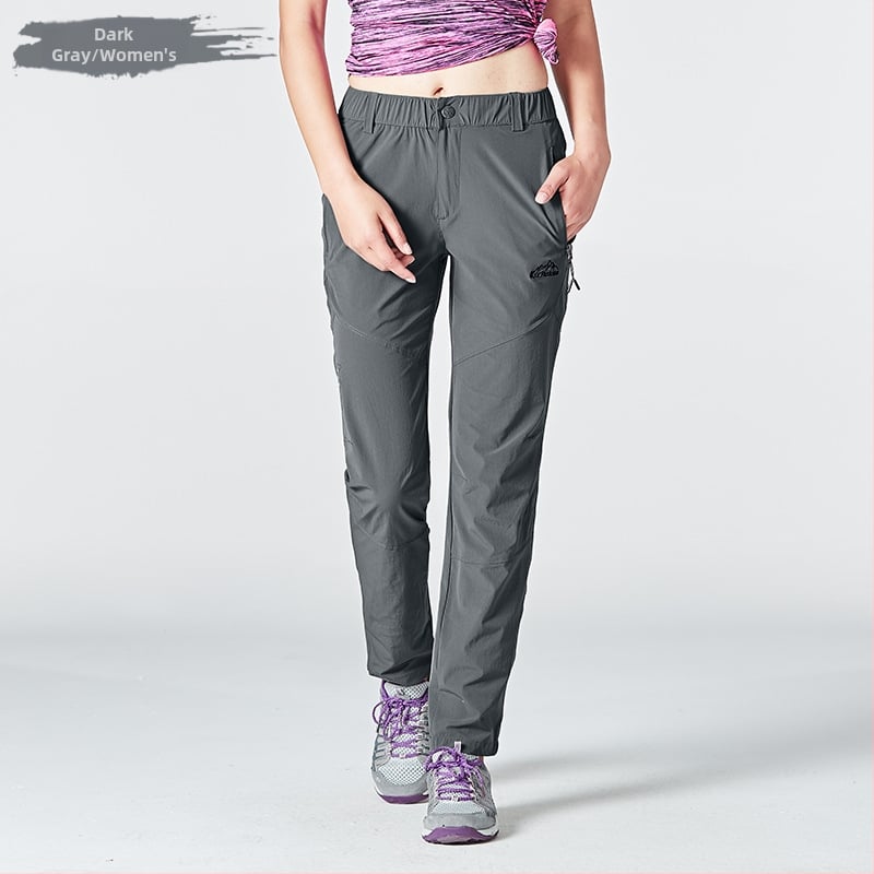 Kényelmes nadrág Gore-Tex anyagból, magas derekú, egyenes szárú, koreai stílus