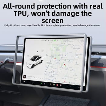 Tesla Model 3/Y központi kijelzővédő, TPU anyag, nr01 modell, Norong, testreszabható feldolgozás, nyomtatott logó