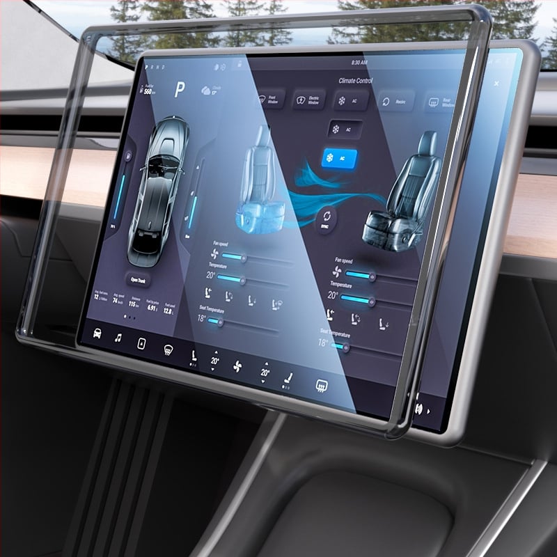 Tesla Model 3/Y központi kijelzővédő, TPU anyag, nr01 modell, Norong, testreszabható feldolgozás, nyomtatott logó