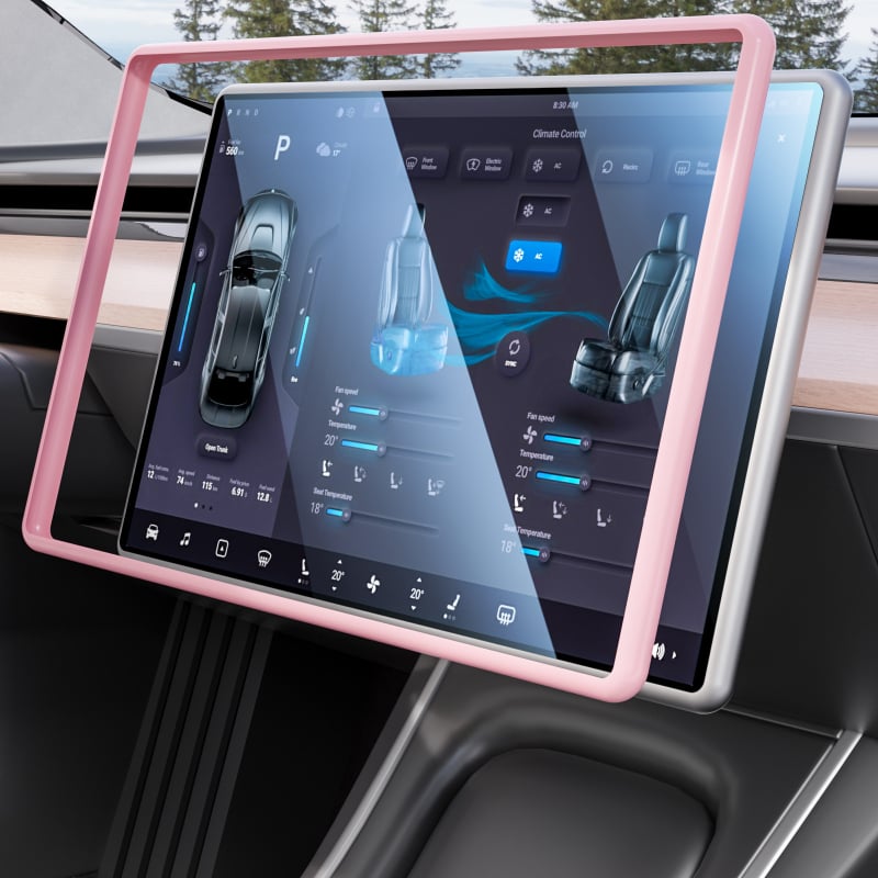 Tesla Model 3/Y központi kijelzővédő, TPU anyag, nr01 modell, Norong, testreszabható feldolgozás, nyomtatott logó