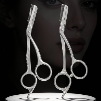 Baifei Kétfunkciós szemöldökolló, rozsdamentes acélból, modell H10/H15, szemöldökolló és fésű, nemzetközi export