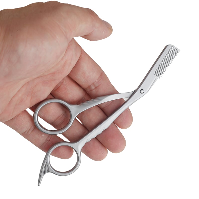 Baifei Kétfunkciós szemöldökolló, rozsdamentes acélból, modell H10/H15, szemöldökolló és fésű, nemzetközi export