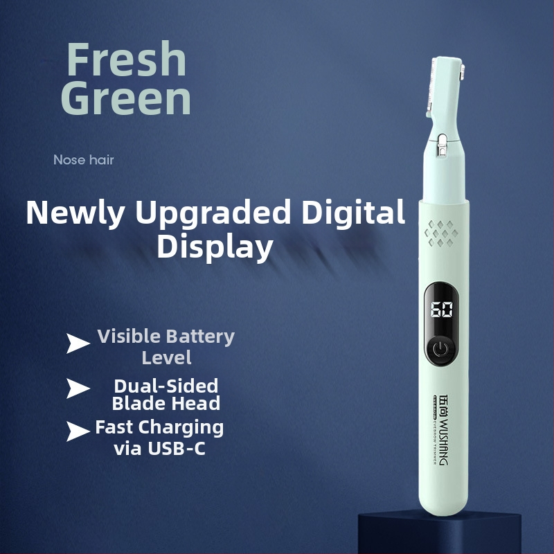 Pánsky elektrický grooming set — USB dobíjateľný, multifunkčný holiaci strojček pre obočie, telo a podpazušie; ABS, umývateľný, hmotnosť 60 g