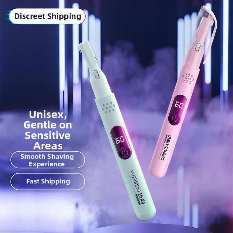 Pánsky elektrický grooming set — USB dobíjateľný, multifunkčný holiaci strojček pre obočie, telo a podpazušie; ABS, umývateľný, hmotnosť 60 g