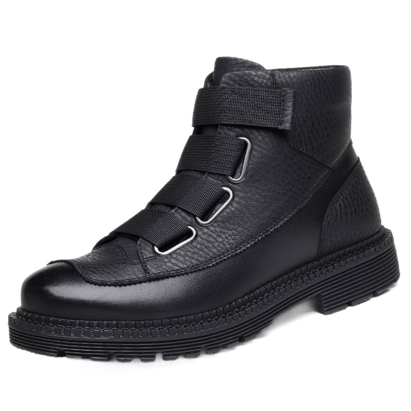 Martin csizmák férfiaknak, valódi bőr felsőrész, gumitalp, csúszásmentes, meleg téli csizma.