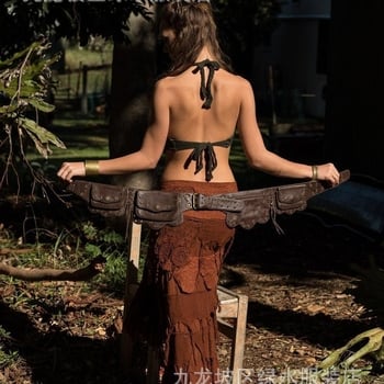 Retro övtáska felnőtteknek, gumitestű test, állítható derékszíj, cipzár és gombos zárás