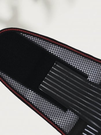 Deréköv vaslemezzel – vékony, lélegző hálós kialakítás, uniszex deréktámasz (Poliészter; Vaslemez; Uniszex; Kültéri sportok; Deréktámasz)