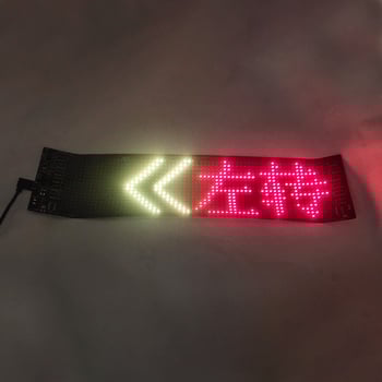 Rugalmas autó LED-kijelző ragasztós telepítéssel, kültéri használatra, több kijelző mód, nagy fényerő