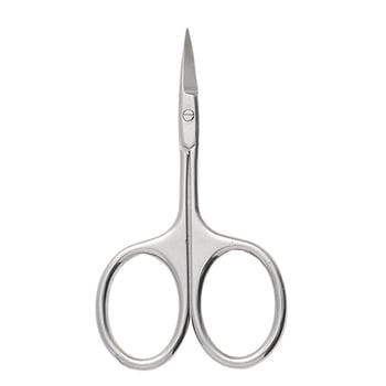 Rozsdamentes acél szemöldök- és orrszőr olló, biztonságos kerek végű és hegyes végű