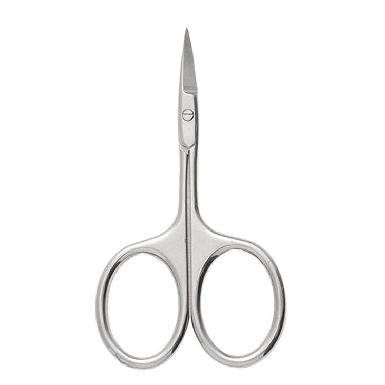 Rozsdamentes acél szemöldök- és orrszőr olló, biztonságos kerek végű és hegyes végű