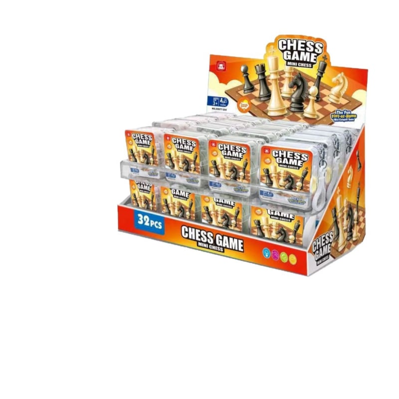 Gyerekeknek szóló mini sakk asztali játék, oktató és hordozható (Anyag: műanyag; Használat: beltéri; Korosztály: 4–14 év)