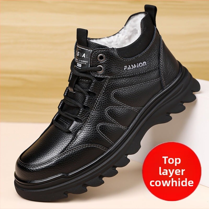 Martin csizmák, brit stílusú magas szárú, felső rész első réteg marhabőrből, juhgyapjú bélés, vastag gumitalp, oldalsó cipzár