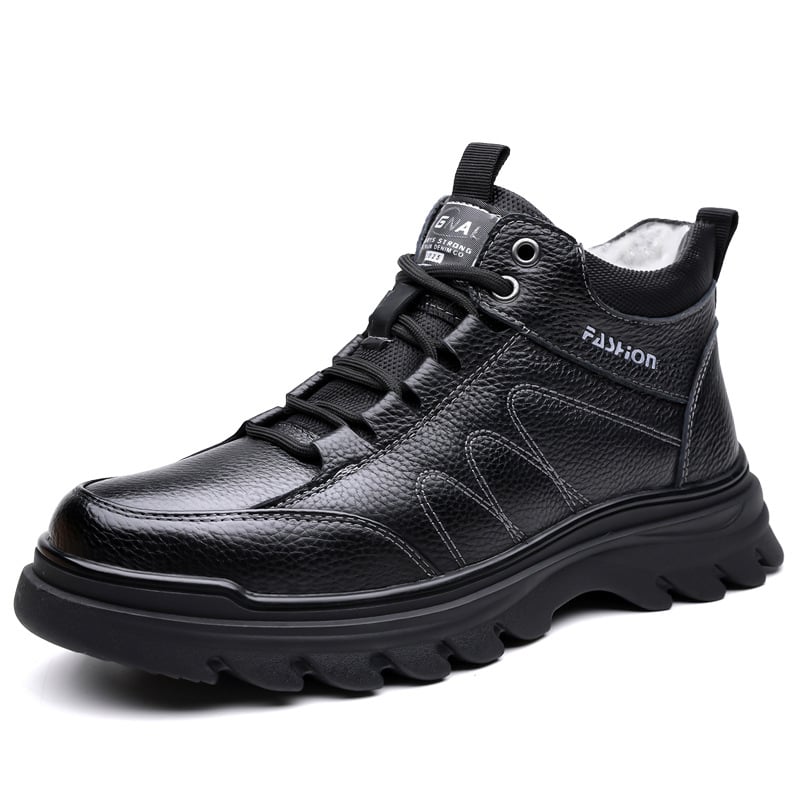 Martin csizmák, brit stílusú magas szárú, felső rész első réteg marhabőrből, juhgyapjú bélés, vastag gumitalp, oldalsó cipzár