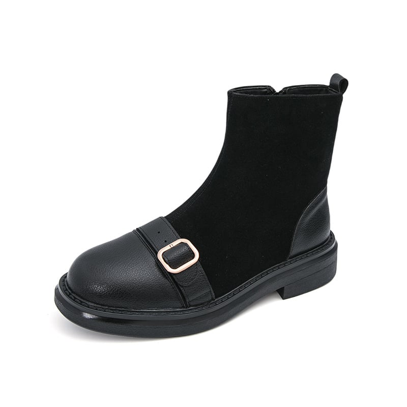 Férfi bőrből készült csizma, PU felsőrész, középmagas, hegyes orrú, oldalsó cipzárral, brit stílus