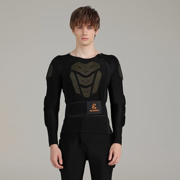 Hosszú sívédő páncél — váll-, mellkas- és könyökvédelmet tartalmazó gumitest, felnőtteknek, síeléshez