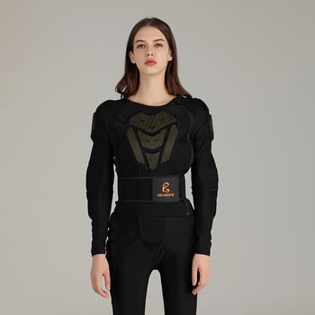 Hosszú sívédő páncél — váll-, mellkas- és könyökvédelmet tartalmazó gumitest, felnőtteknek, síeléshez