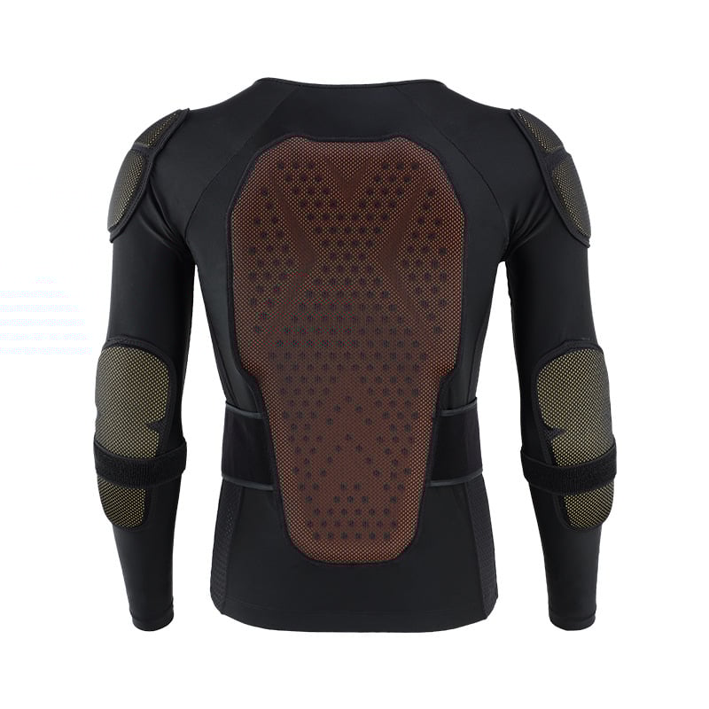 Hosszú sívédő páncél — váll-, mellkas- és könyökvédelmet tartalmazó gumitest, felnőtteknek, síeléshez