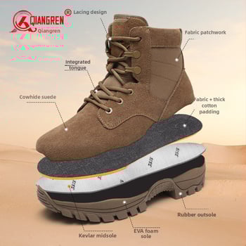 Férfi Martin csizma - bőr és textil felső, gumi hab talp, oldalsó cipzár, légáteresztő hálós bélés, sarok 3-5 cm