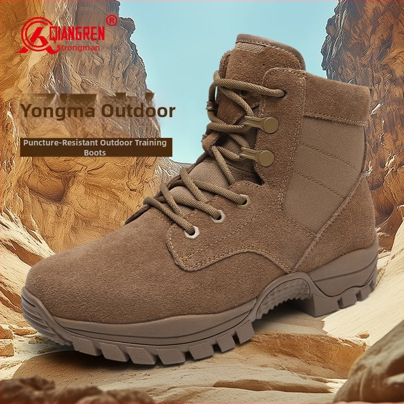 Férfi Martin csizma - bőr és textil felső, gumi hab talp, oldalsó cipzár, légáteresztő hálós bélés, sarok 3-5 cm