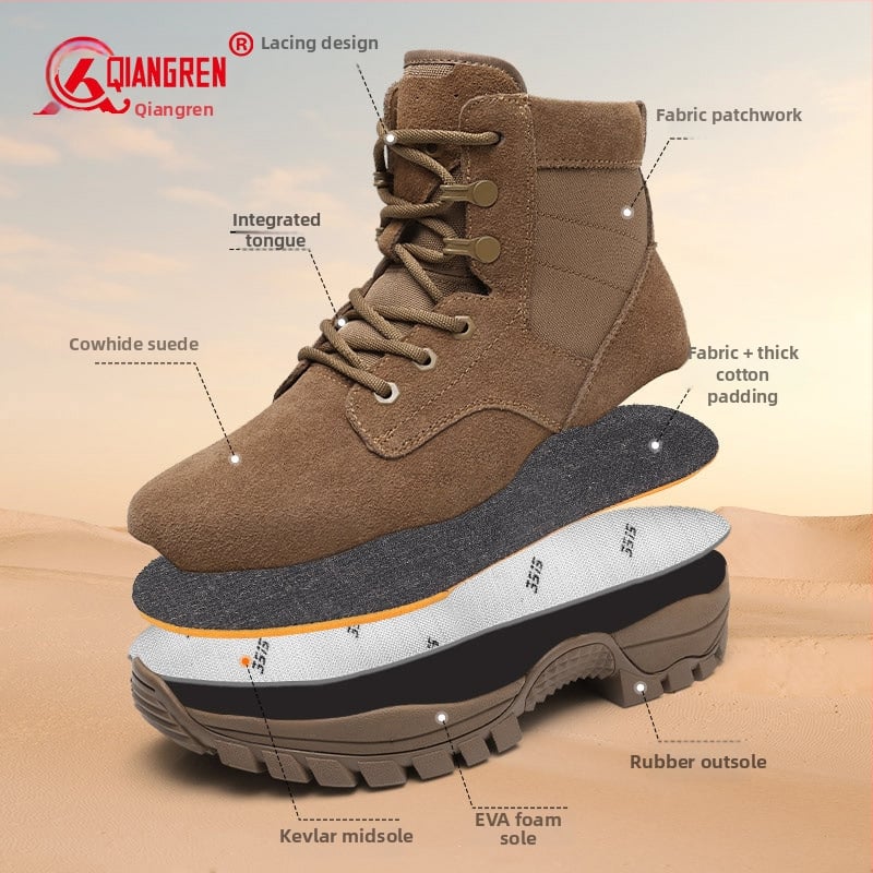 Férfi Martin csizma - bőr és textil felső, gumi hab talp, oldalsó cipzár, légáteresztő hálós bélés, sarok 3-5 cm