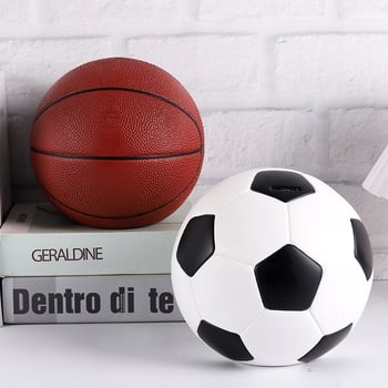 Kosárlabda alakú persely — gyanta, asztali dísz, modern művészet, ajándék