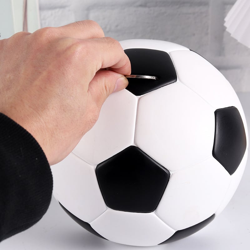 Kosárlabda alakú persely — gyanta, asztali dísz, modern művészet, ajándék