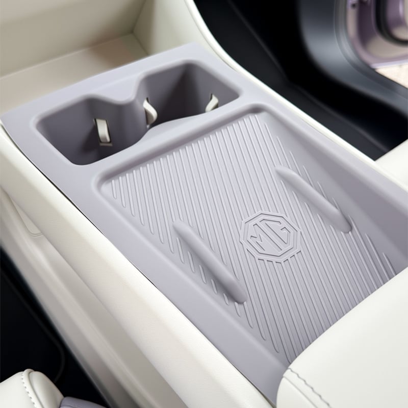 MG4 belső átalakítási készlet: vezeték nélküli töltéses pohár tartó védőburkolat, központi konzolhoz integrált szilikon pad, TPES anyag