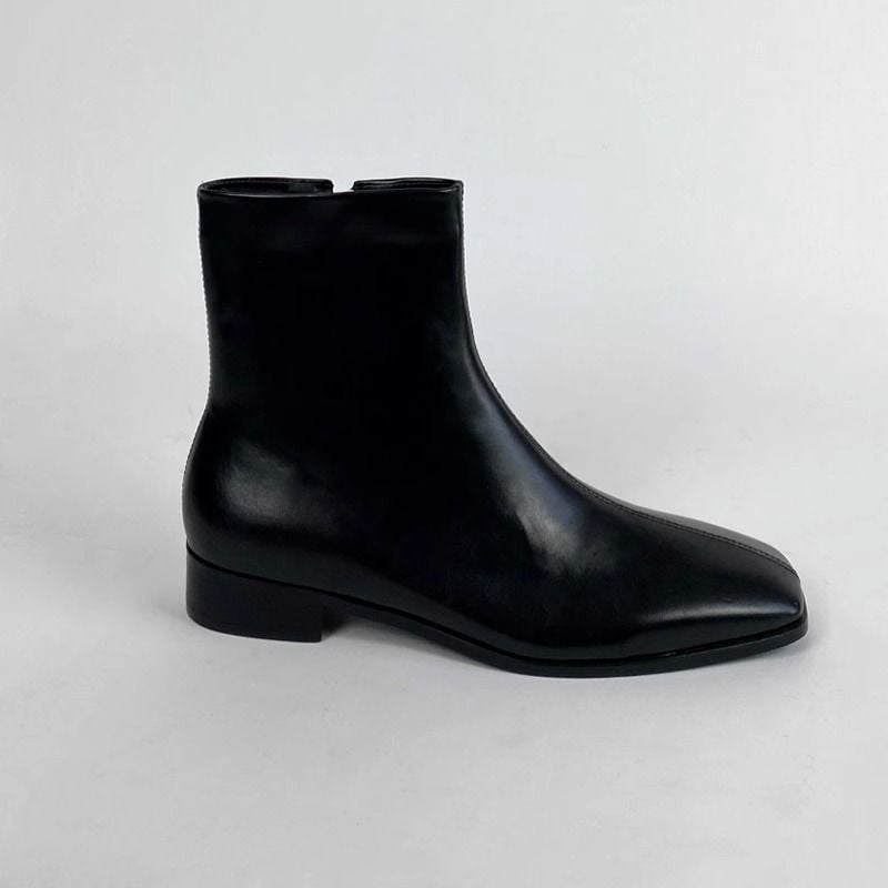 Férfi Chelsea csizmák – mikroszálas bőr felső rész, PU belső talp, középmagas lábszár, platformos talp