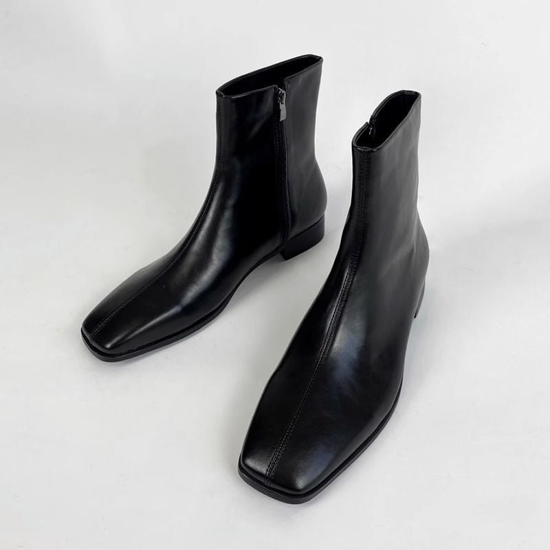 Férfi Chelsea csizmák – mikroszálas bőr felső rész, PU belső talp, középmagas lábszár, platformos talp