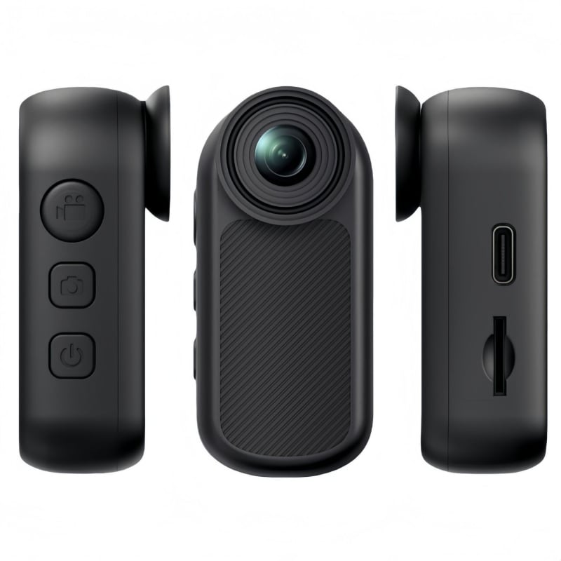 4K sportos akciókamera, LCD-kijelző nélkül, TF-kártya tárolás, ABS test, 35 g tömeg, egy kamera